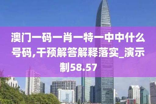 澳门一码一肖一特一中中什么号码,干预解答解释落实_演示制58.57