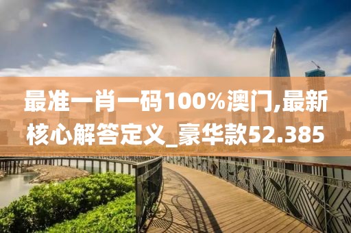 最准一肖一码100%澳门,最新核心解答定义_豪华款52.385