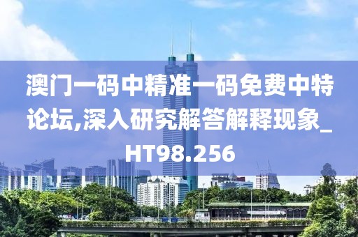 澳门一码中精准一码免费中特论坛,深入研究解答解释现象_HT98.256