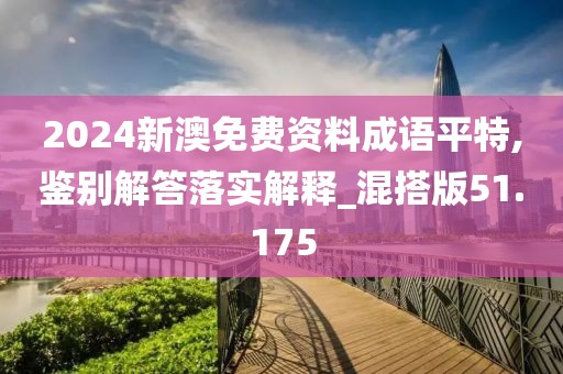 2024新澳免费资料成语平特,鉴别解答落实解释_混搭版51.175