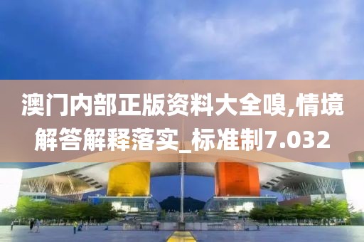 澳门内部正版资料大全嗅,情境解答解释落实_标准制7.032