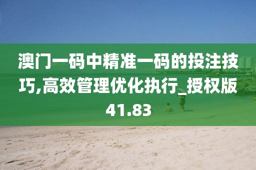 澳门一码中精准一码的投注技巧,高效管理优化执行_授权版41.83