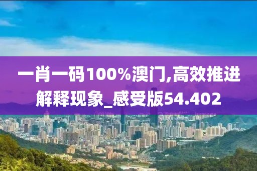 一肖一码100%澳门,高效推进解释现象_感受版54.402