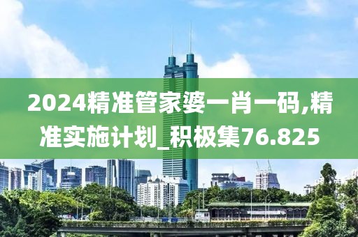 2024精准管家婆一肖一码,精准实施计划_积极集76.825