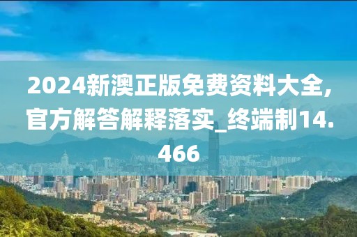 2024新澳正版免费资料大全,官方解答解释落实_终端制14.466