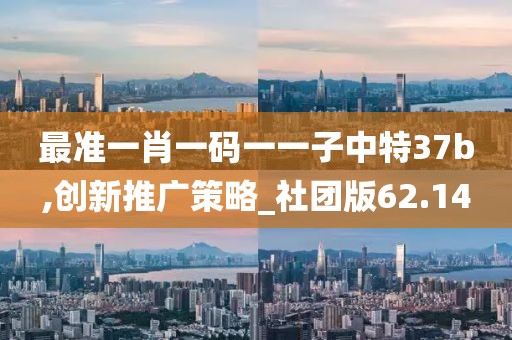 最准一肖一码一一子中特37b,创新推广策略_社团版62.14