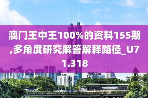 澳门王中王100%的资料155期,多角度研究解答解释路径_U71.318
