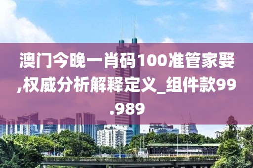 澳门今晚一肖码100准管家娶,权威分析解释定义_组件款99.989