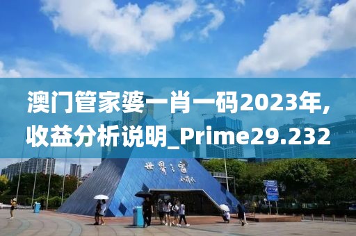 澳门管家婆一肖一码2023年,收益分析说明_Prime29.232