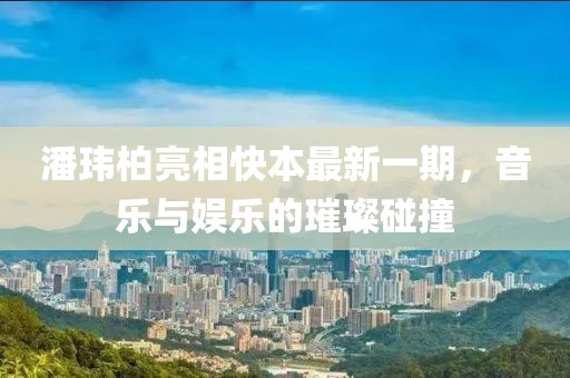 潘玮柏亮相快本最新一期，音乐与娱乐的璀璨碰撞
