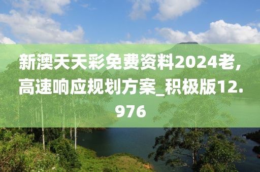 新澳天天彩免费资料2024老,高速响应规划方案_积极版12.976
