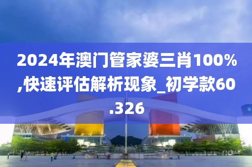 2024年澳门管家婆三肖100%,快速评估解析现象_初学款60.326