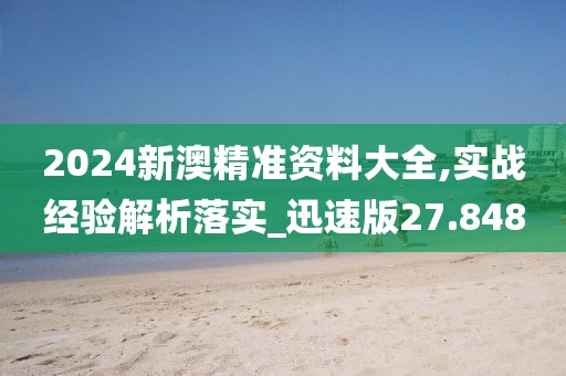 2024新澳精准资料大全,实战经验解析落实_迅速版27.848
