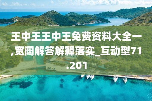 王中王王中王免费资料大全一,宽阔解答解释落实_互动型71.201