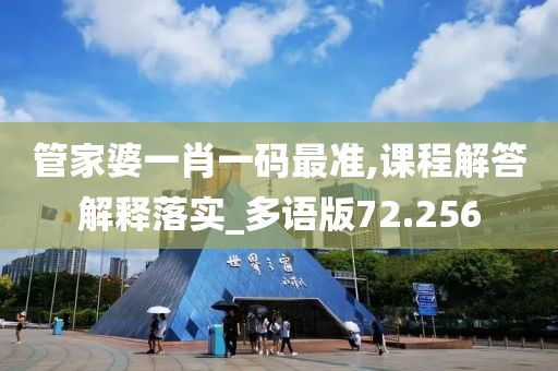 管家婆一肖一码最准,课程解答解释落实_多语版72.256