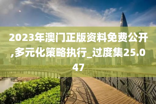2023年澳门正版资料免费公开,多元化策略执行_过度集25.047