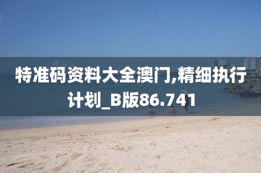 特准码资料大全澳门,精细执行计划_B版86.741