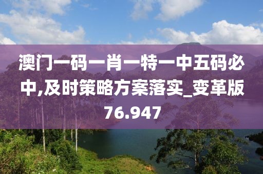 澳门一码一肖一特一中五码必中,及时策略方案落实_变革版76.947