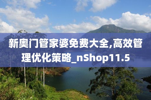 新奥门管家婆免费大全,高效管理优化策略_nShop11.5