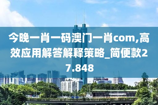今晚一肖一码澳门一肖com,高效应用解答解释策略_简便款27.848