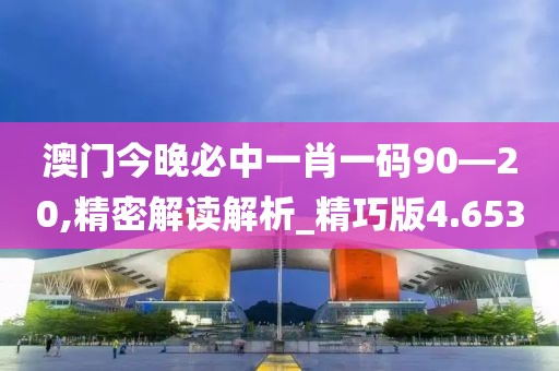 澳门今晚必中一肖一码90—20,精密解读解析_精巧版4.653
