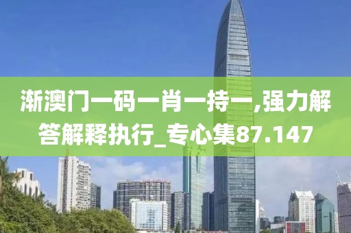 渐澳门一码一肖一持一,强力解答解释执行_专心集87.147