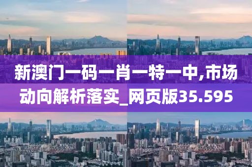 新澳门一码一肖一特一中,市场动向解析落实_网页版35.595