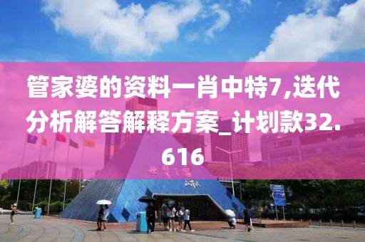 管家婆的资料一肖中特7,迭代分析解答解释方案_计划款32.616