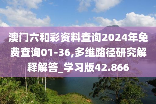澳门六和彩资料查询2024年免费查询01-36,多维路径研究解释解答_学习版42.866