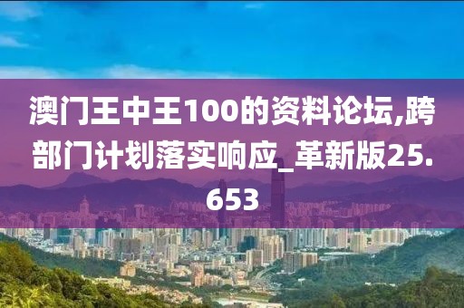 澳门王中王100的资料论坛,跨部门计划落实响应_革新版25.653
