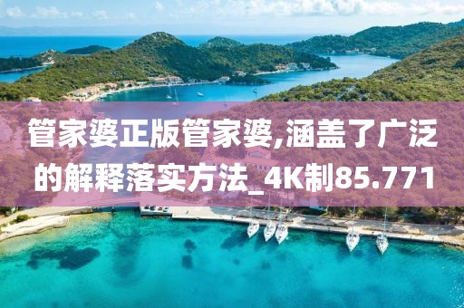 管家婆正版管家婆,涵盖了广泛的解释落实方法_4K制85.771