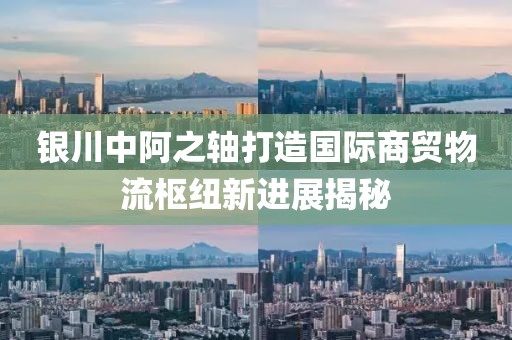 银川中阿之轴打造国际商贸物流枢纽新进展揭秘