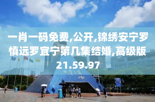 一肖一码免费,公开,锦绣安宁罗慎远罗宜宁第几集结婚,高级版21.59.97