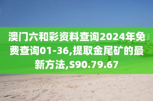 澳门六和彩资料查询2024年免费查询01-36,提取金尾矿的最新方法,S90.79.67