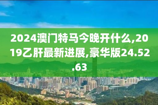 2024澳门特马今晚开什么,2019乙肝最新进展,豪华版24.52.63