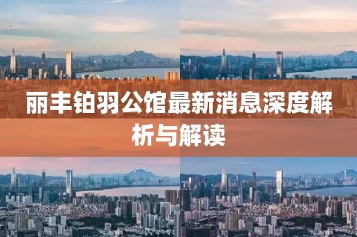 丽丰铂羽公馆最新消息深度解析与解读