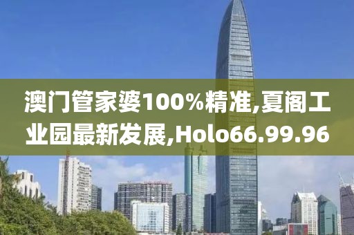 澳门管家婆100%精准,夏阁工业园最新发展,Holo66.99.96
