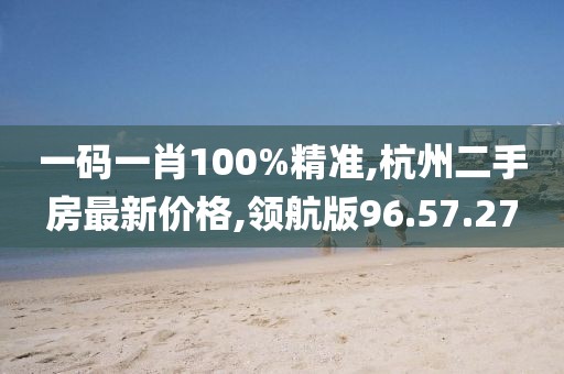 一码一肖100%精准,杭州二手房最新价格,领航版96.57.27