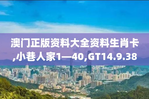 澳门正版资料大全资料生肖卡,小巷人家1—40,GT14.9.38