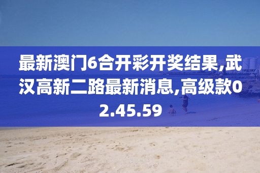 最新澳门6合开彩开奖结果,武汉高新二路最新消息,高级款02.45.59