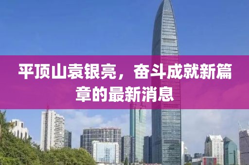 平顶山袁银亮，奋斗成就新篇章的最新消息