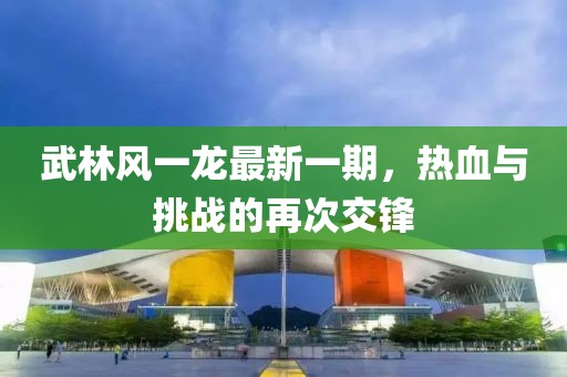 武林风一龙最新一期，热血与挑战的再次交锋
