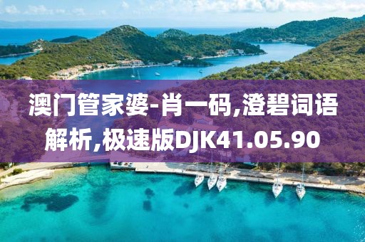 澳门管家婆-肖一码,澄碧词语解析,极速版DJK41.05.90
