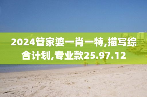 2024管家婆一肖一特,描写综合计划,专业款25.97.12