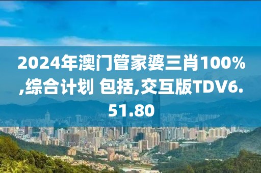 2024年澳门管家婆三肖100%,综合计划 包括,交互版TDV6.51.80